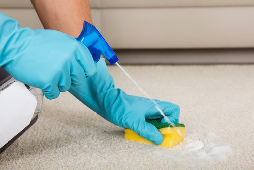 Removing stains on the carpet